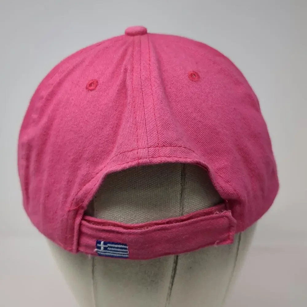 Baseball Cap Pink One Size Athens Greece Flag Embroidered Souvenir Strapback Hat